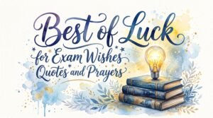 Home best of luck for exam