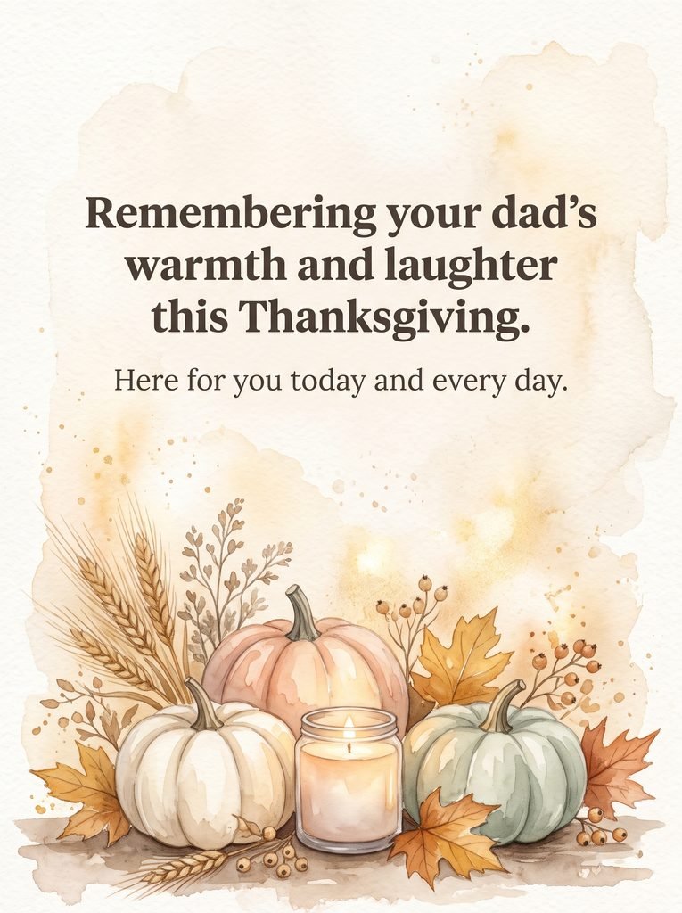 25 Heartfelt First Thanksgiving Without Dad Messages first thanksgiving without dad message