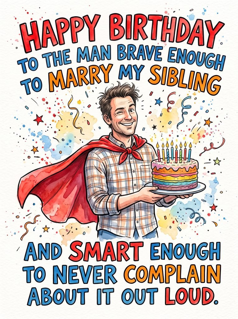 280+ Funny Birthday Wishes for Brother in Law That Will Make Him Laugh Short funny birthday wishes for brother in law card