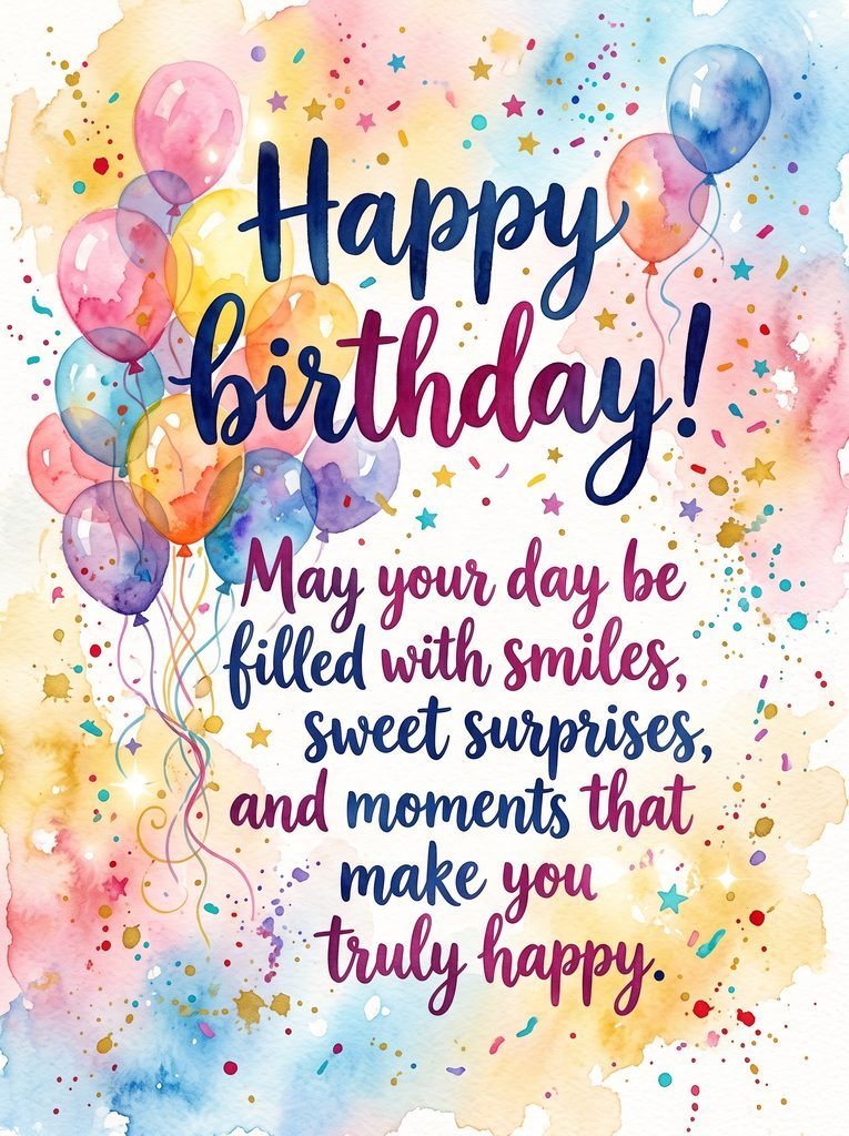 Happy Birthday Wishes Simple Text for Friends and Family happy birthday wishes simple text